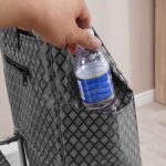 Carrito compras plegable asiento ruedas escalera Café - Imagen 3