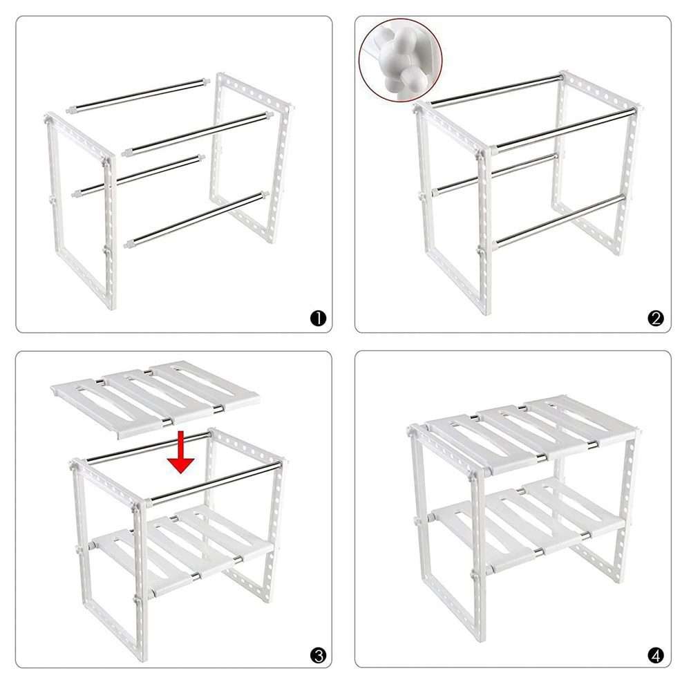 Organizador mueble cocina lavaplatos baño ajustable - Imagen 3