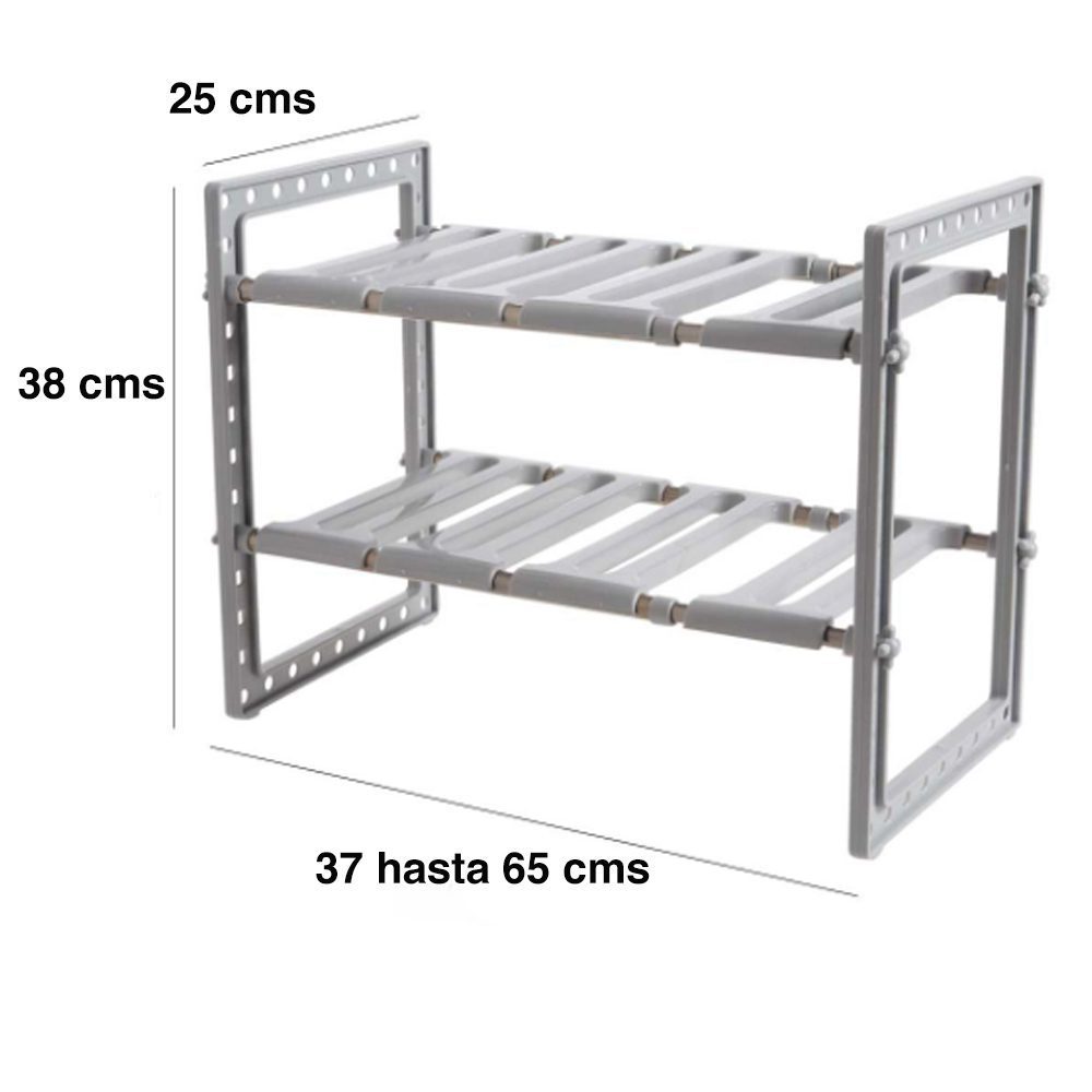 Organizador mueble cocina lavaplatos baño ajustable - Imagen 2
