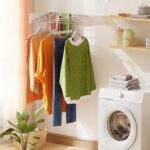 Colgador ropa plegable pared oculto robusto 80 x 40 cms - Imagen 7