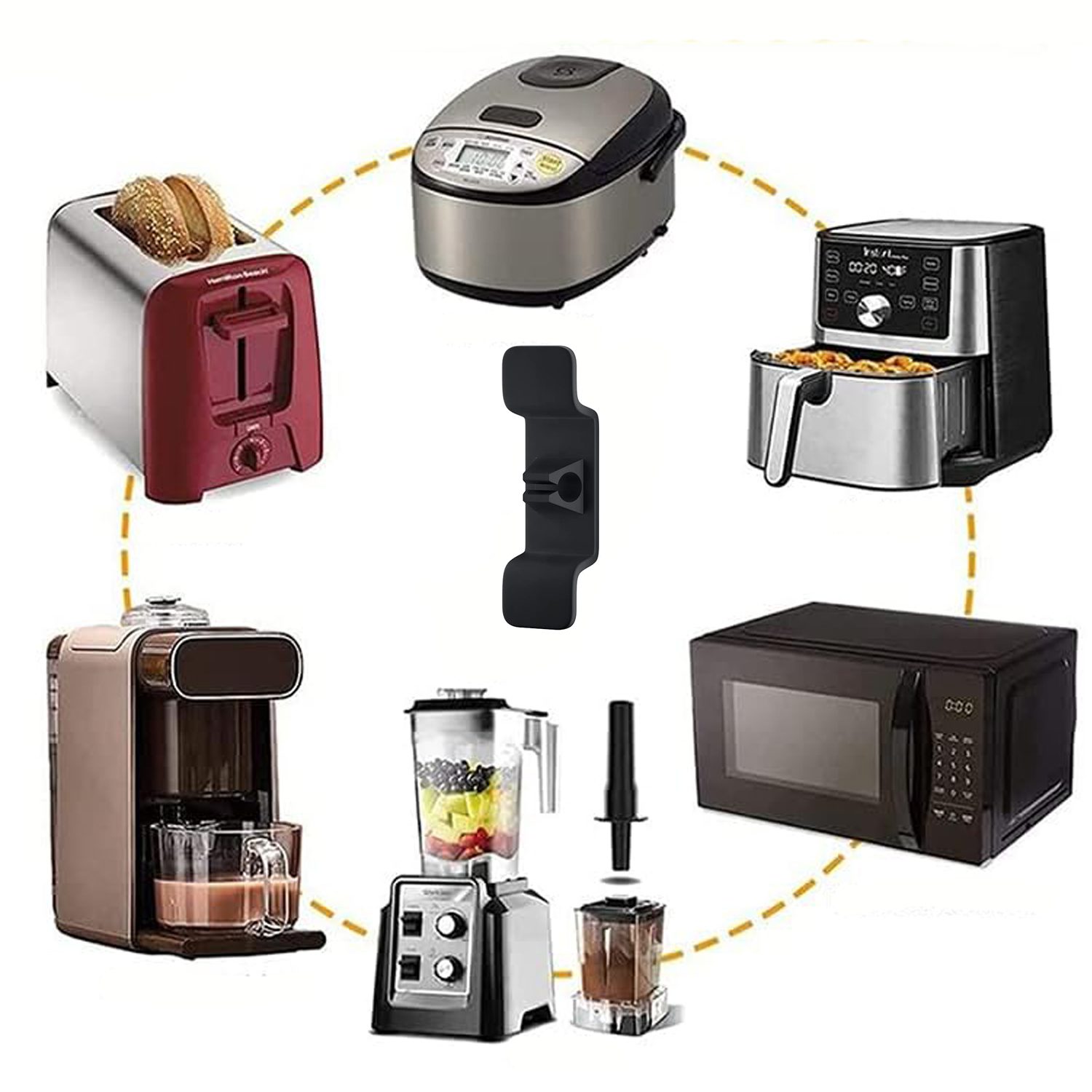 Enrollador de cables electrodomésticos adhesivo x 5 - Imagen 4