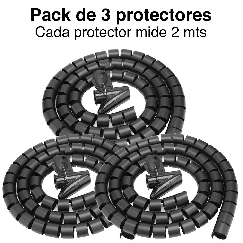Pack Protector cables escritorio negro - Imagen 6