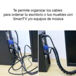 Protector organizador de cables 2 mts negro - Imagen 4