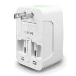 Adaptador enchufe viajes con 2 USB US Europa UK - Imagen 6