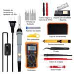 Kit 27 herramientas electrónica cautín tester destornillador - Imagen 4