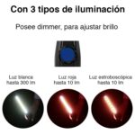 Linterna de trabajo magnética giratoria Luz blanca y roja - Imagen 3