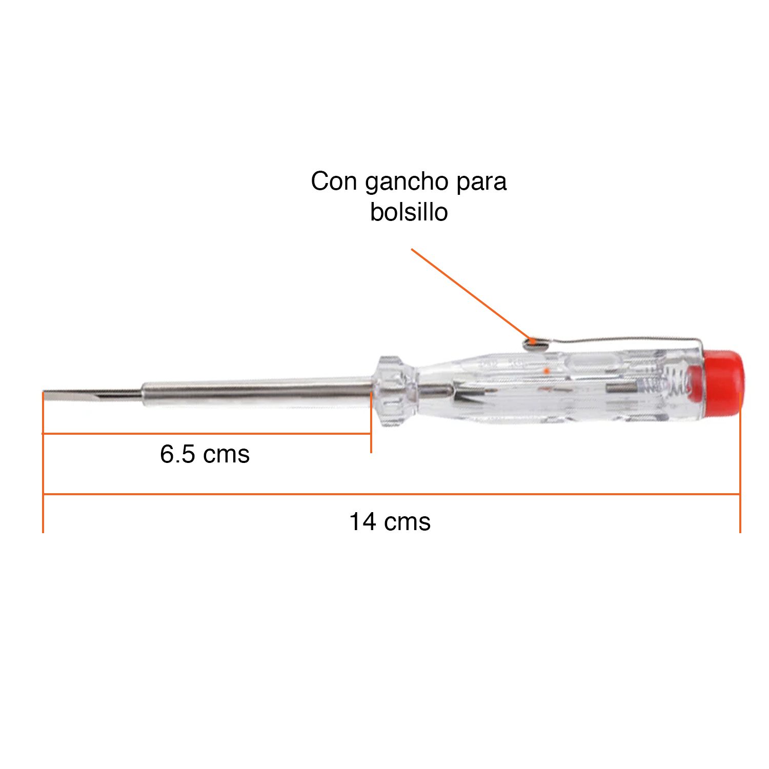 Probador destornillador prueba corriente 110V a 250V - Imagen 2
