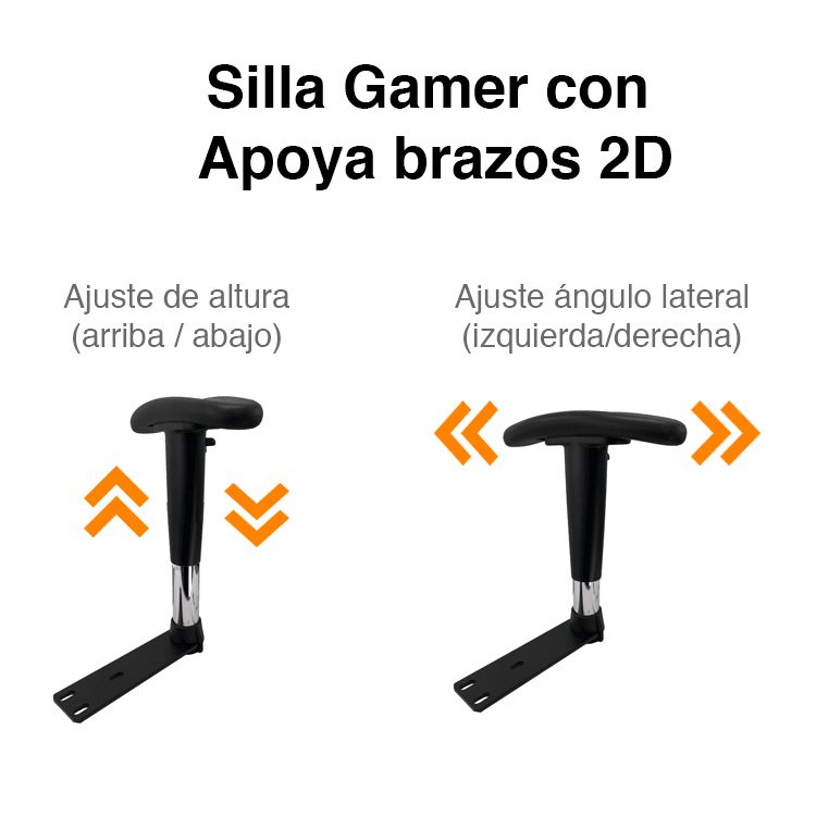 Silla Gamer Ergonómica con apoya pies rosada - Imagen 3
