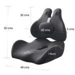 Cojín y Respaldo Lumbar para coxis silla y automóvil - Imagen 2