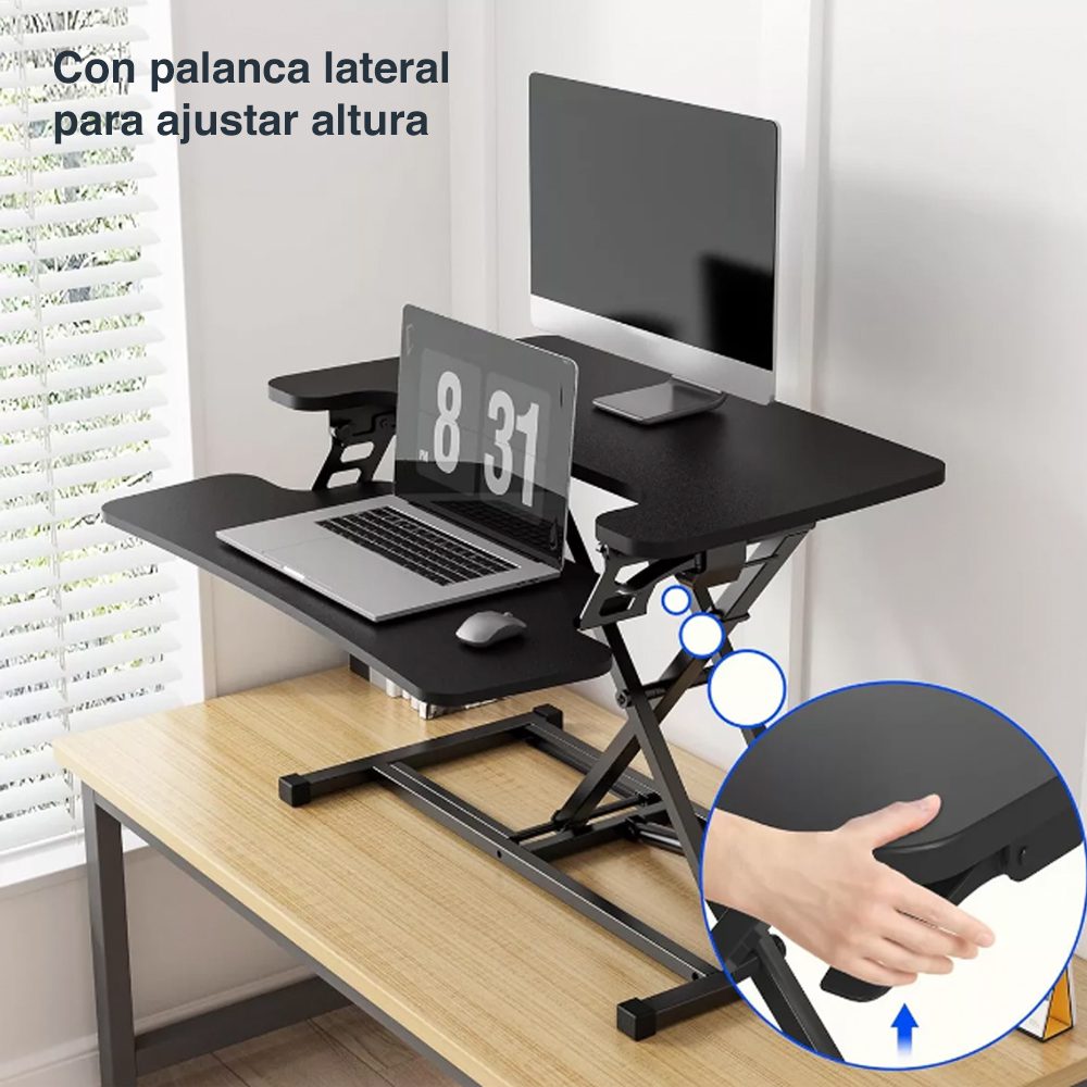 Convertidor escritorio de pie elevador altura ajustable - Imagen 4