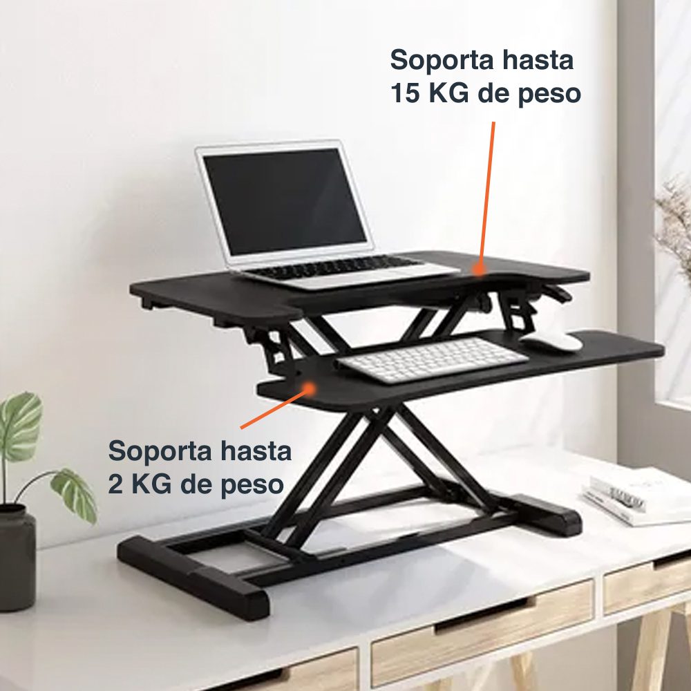 Convertidor escritorio de pie elevador altura ajustable - Imagen 3