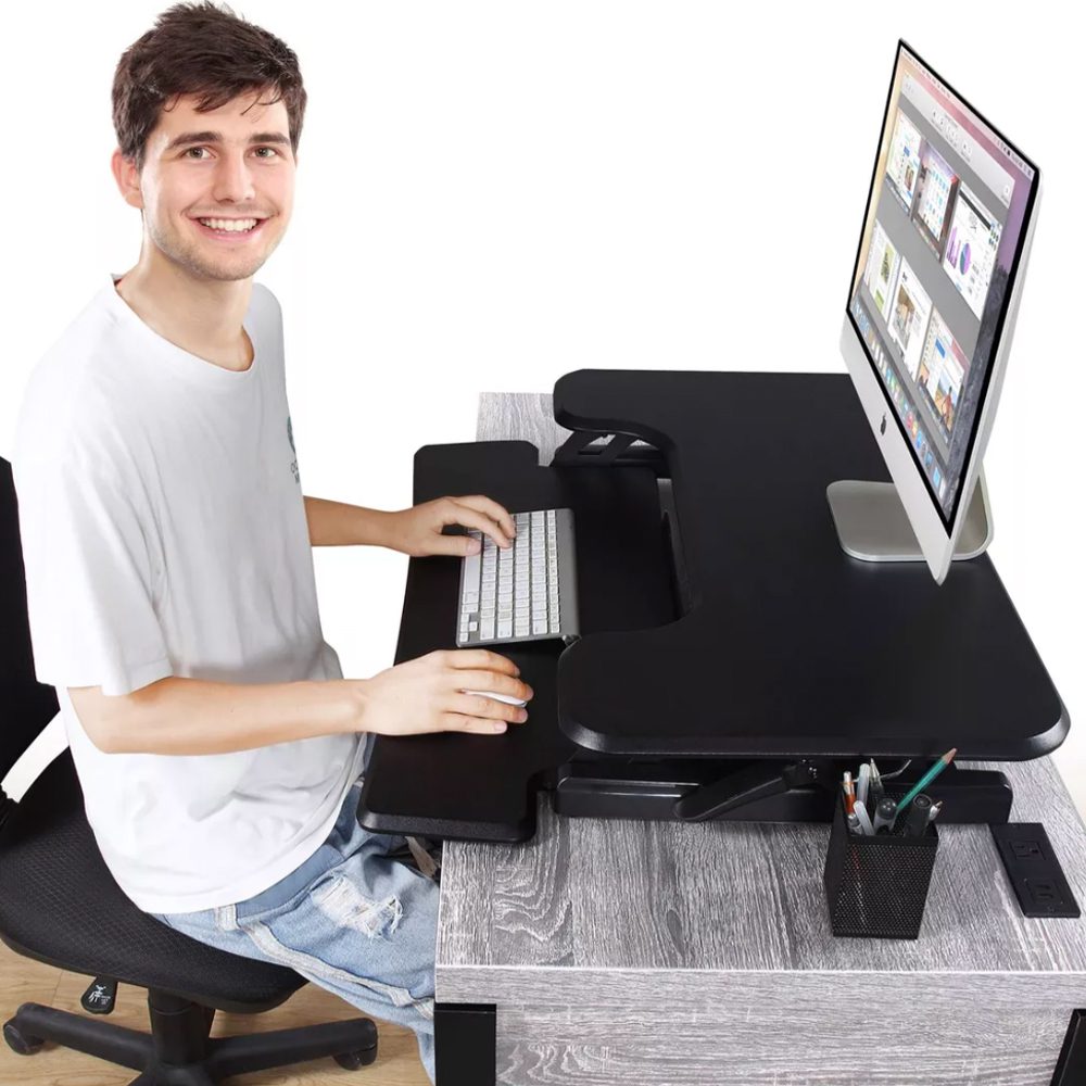 Convertidor escritorio de pie elevador altura ajustable - Imagen 11