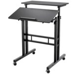 Escritorio mesa convertible altura ajustable con ruedas - Imagen 10