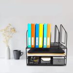 Organizador de escritorio oficina metálico con cajón - Imagen 5