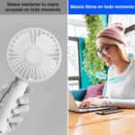 Ventilador de cuello portátil recargable con 3 velocidades - Imagen 5