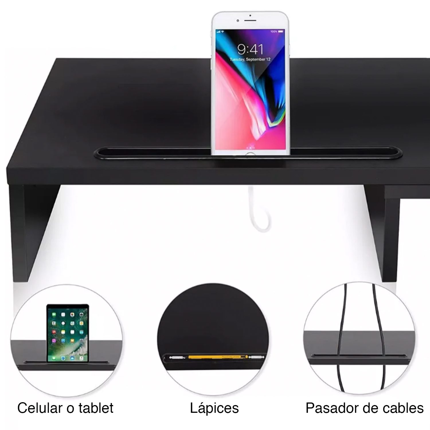 Elevador Alzador doble monitor ajustable - Imagen 3