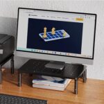 Elevador Base Alzador monitor con soporte celular metal - Imagen 3