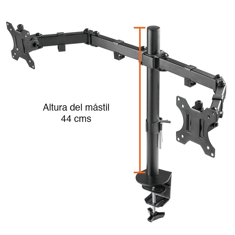Soporte Doble Monitor Escritorio altura ajustable 27" - Imagen 6