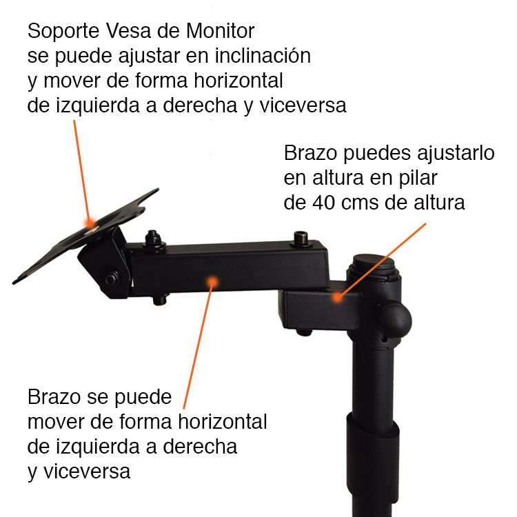 Soporte Monitor brazo para escritorio 13" a 27" HW-701 - Imagen 3