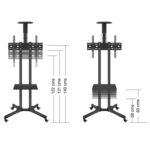 Soporte TV con ruedas Base Pedestal Móvil 70" - Imagen 3