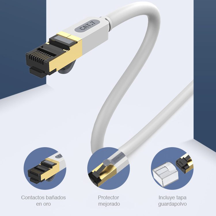 Cable de red cat 7 de 1.5 metros 26AWG - Imagen 3