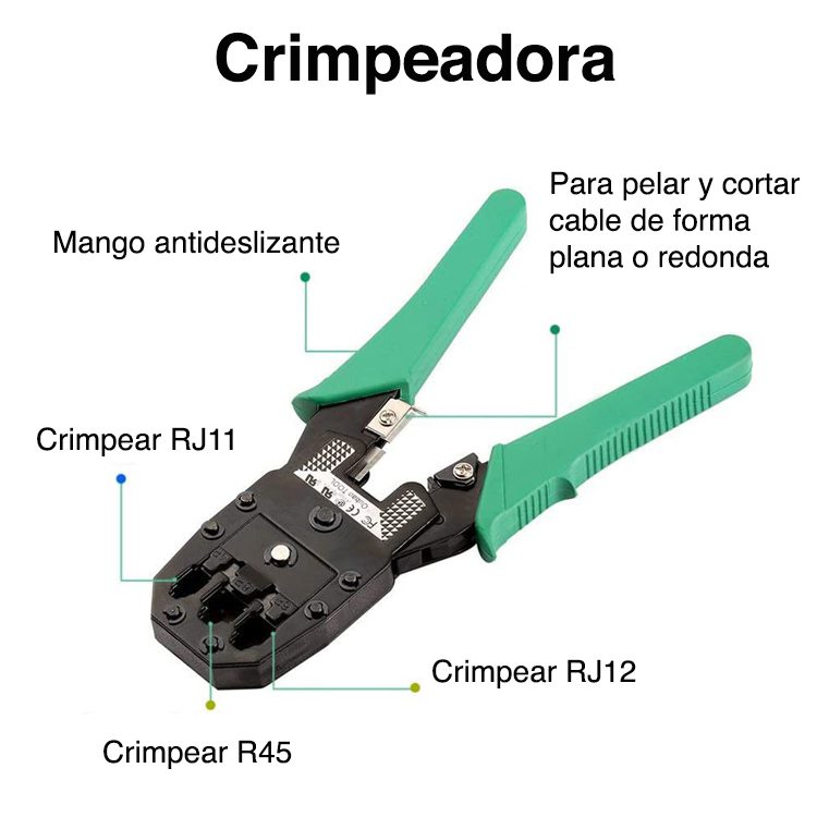Kit herramientas reparación Redes 12 accesorios - Imagen 6