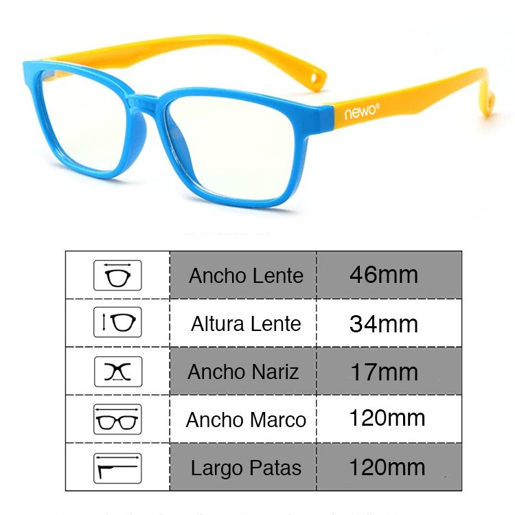 Lentes filtro Luz azul Pantallas Niños Celeste - Imagen 4