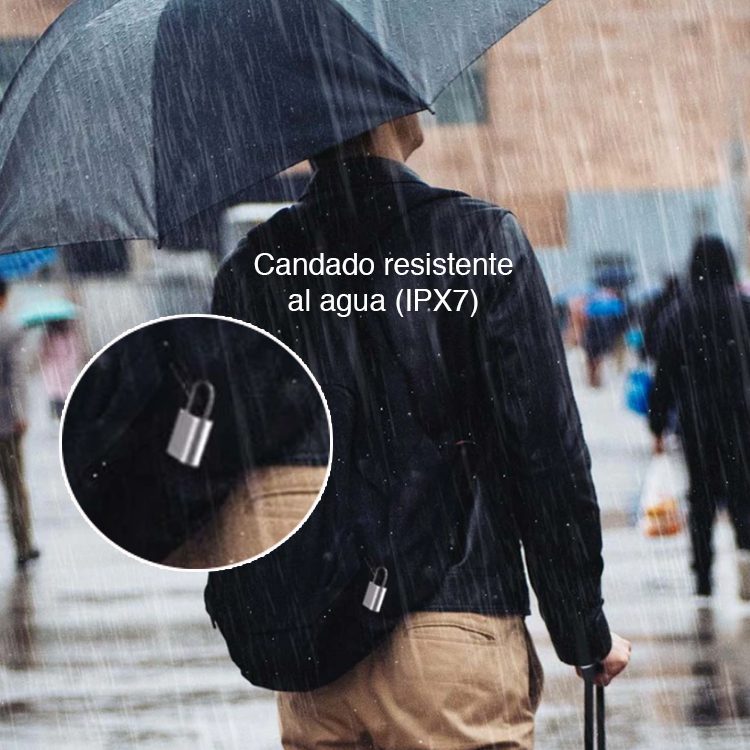 Candado con huella digital recargable resistente al agua - Imagen 4