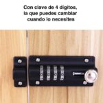 Pestillo con clave puerta picaporte muebles - Imagen 5