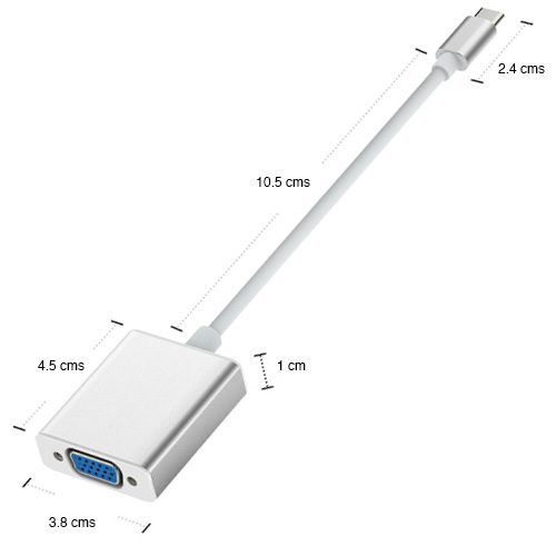 Adaptador USB C a VGA Macbook Retina Touch Bar - Imagen 3