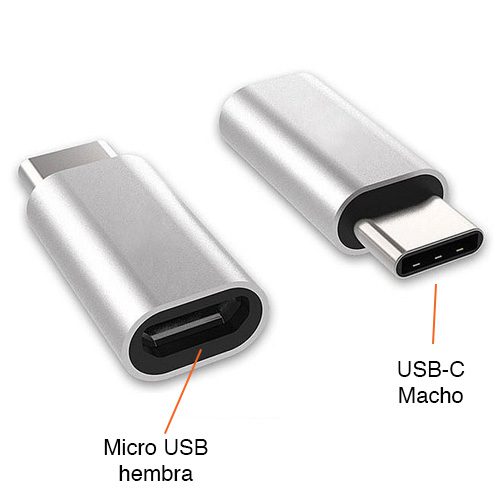 Adaptador Micro USB a USB tipo C OTG - Imagen 2