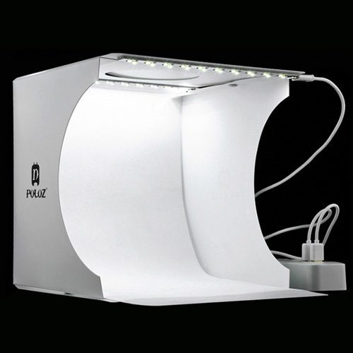 Mini Estudio fotográfico portátil 22 cms Led USB - Imagen 7