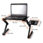 Mesa para Notebook cama plegable con ventilador - Imagen 3